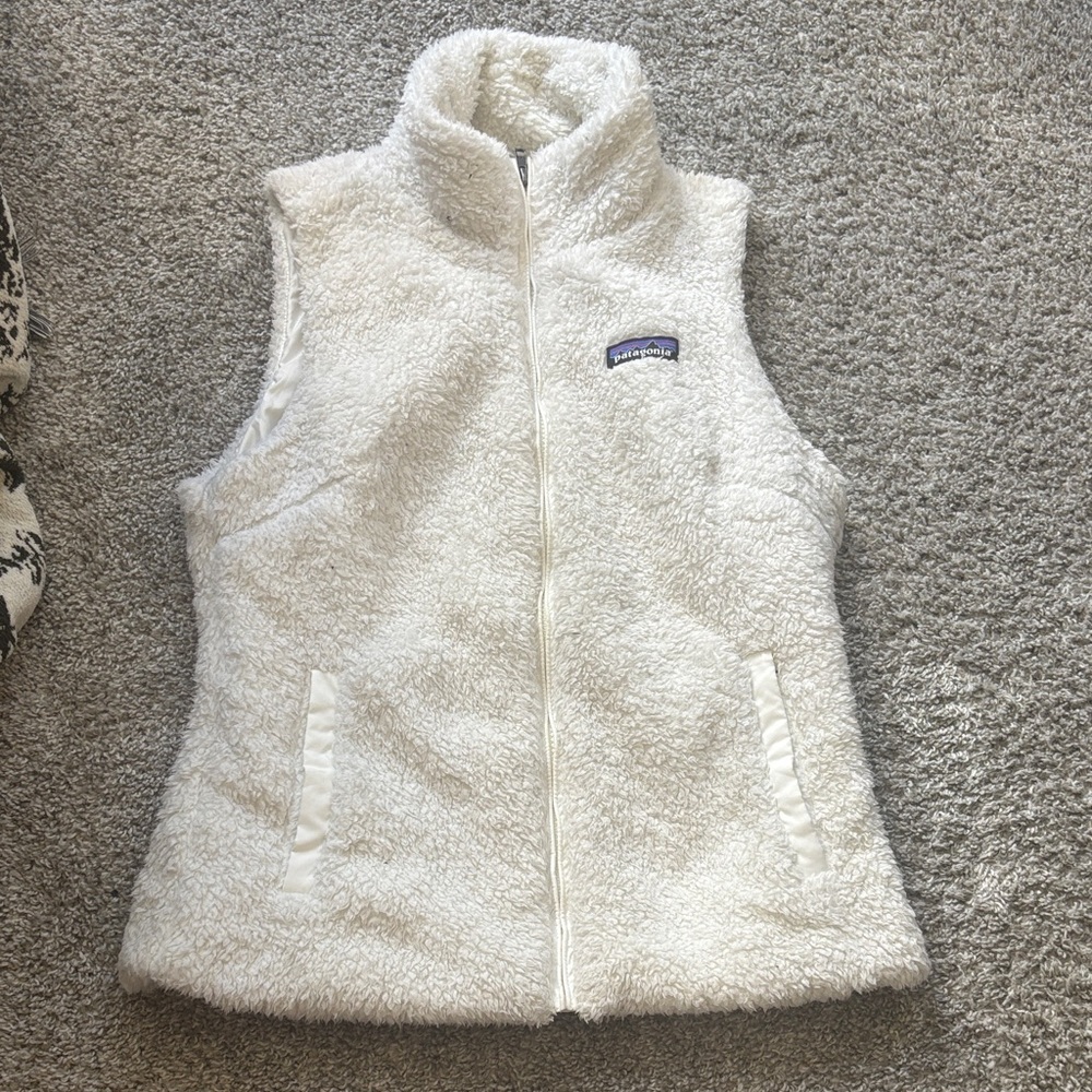 Patagonia Women's Cream Sherpa Fleece Vest - White - Size Small